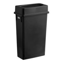 23-Gal Slim Trash Can —Black Top-Opening (w/ cover)
