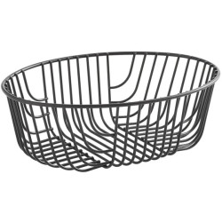 10 x 7 Oval Black Wire Basket (Bread Basket)