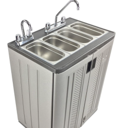 Mobile Sink 4 Compartment  Hot Water