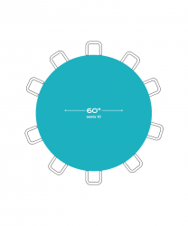 60 Round Tables (Seats 8- 10 People)