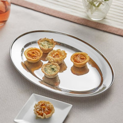 Acopa20Oval20Stainless20Steel20Platter202 1764112485 Acopa Oval Stainless Steel Platter 11 3/4" x 8"