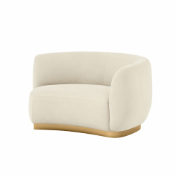 Colette Cascade Right - Ivory Velvet