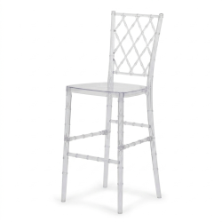 Clear Diamond Back Barstool