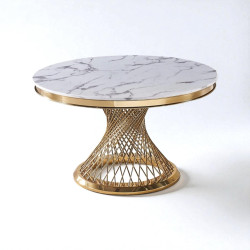 Gold20Buckingham20table 1763416087 Gold Buckingham table 60" Round White top