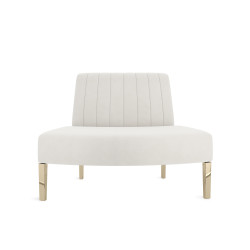 Kincaid Outside Round Ivory Velvet