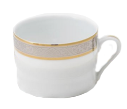 White Mug Gold Band Coffee Cup #6 (25 per Rack)