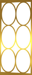 Room Divider Black Gold Circle