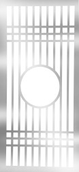 Room Divider White Silver Grill Front
