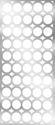 Room Divider White Silver Bubble