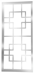 Room Divider White Silver French Window