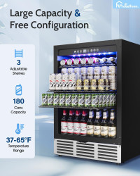 71I6StflbL. AC SL1500 1787267511 Beverage Refrigerator Under Counter, Silver 24 Inch
