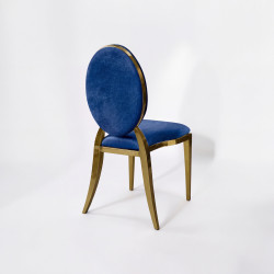 Gold Bella Chair Dark Blue