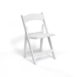 White Garden Padded Folding Chair