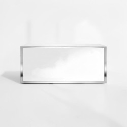 Bar Silver Frame White Acrylic 8'