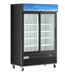 Refrigerator Double DISPLAY  Sliding Glass