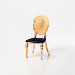 Gold Evelyn Chair Black