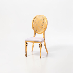 Gold Evelyn Chair White