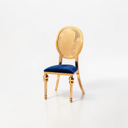 Gold Evelyn Chair Blue