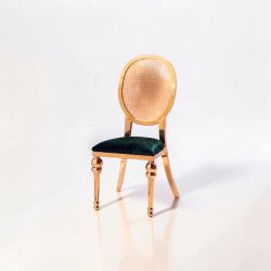 Gold Evelyn Chair Green