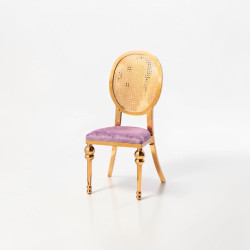 Gold Evelyn Chair Blush