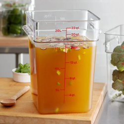 cambro2022.20full 1790086413 CAMBRO 22 Qt. Clear Square Polycarbonate