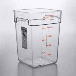 CAMBRO 22 Qt. Clear Square Polycarbonate