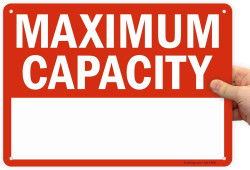Max Capacity Sign