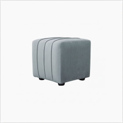 Linden Mist Velvet Ottoman