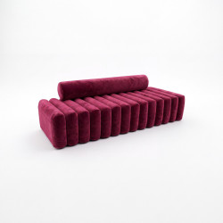 Linden Berry Velvet Sofa