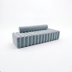Linden Mist Velvet Sofa